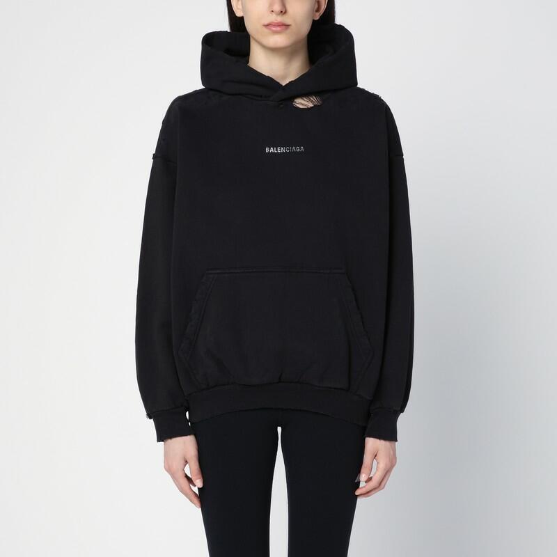 Balenciaga Back black hoodie with wear Cover