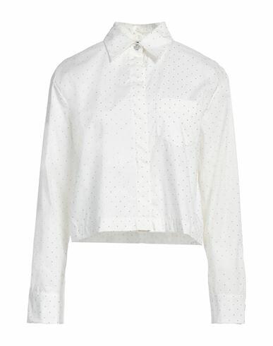 Maje Woman Shirt White Cotton, Polyamide, Elastane Cover