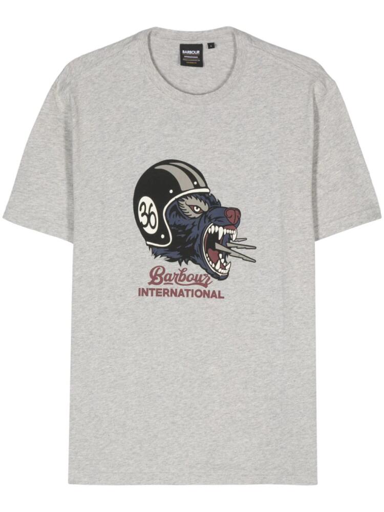 Barbour International Socket cotton T-shirt - Grey Cover