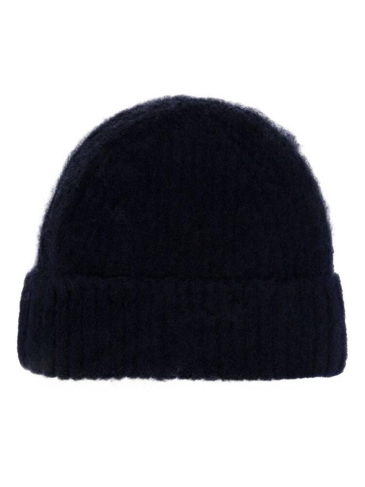 ASPESI brushed-finish wool beanie - Blue Cover