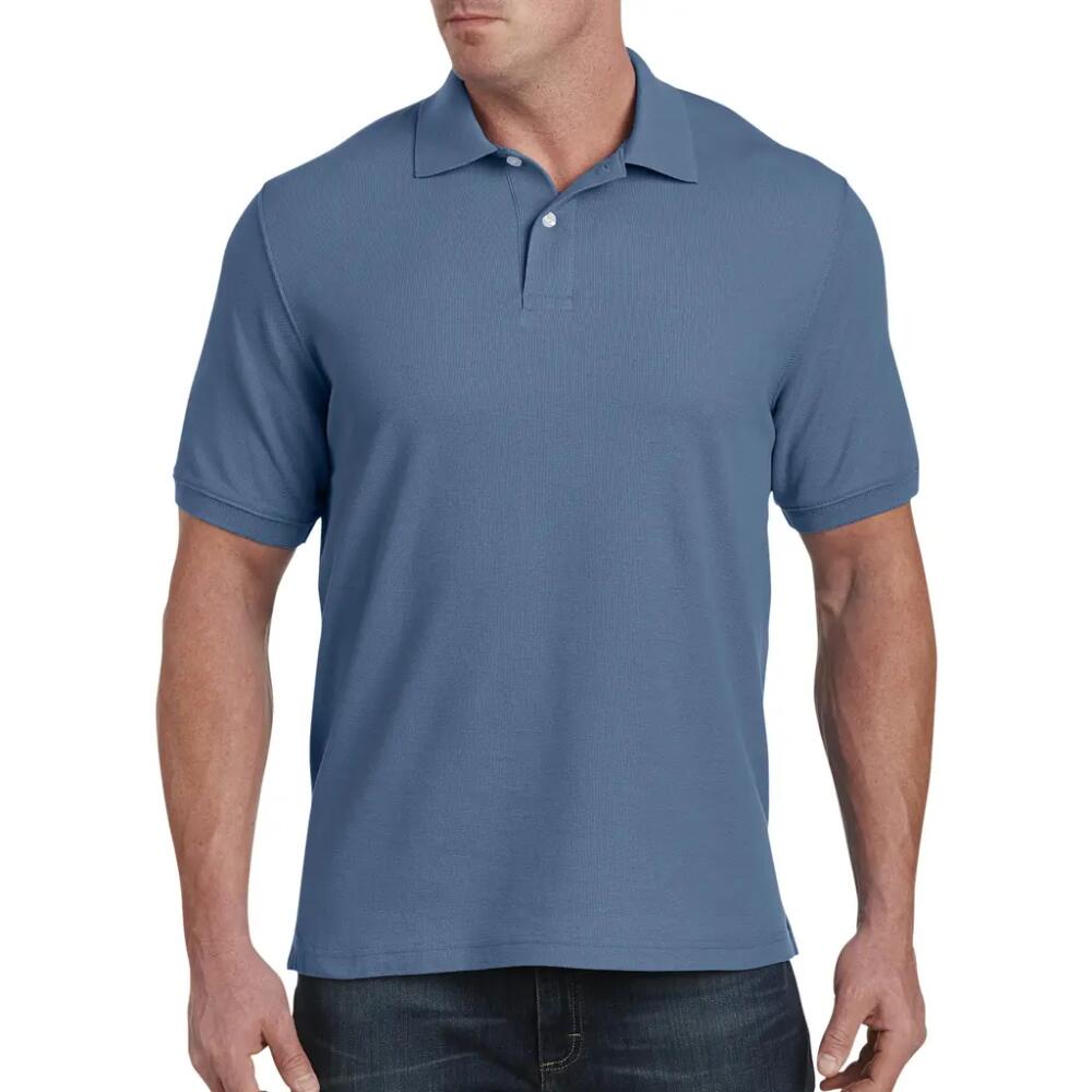 Harbor Bay by DXL Piqué Polo Shirt in Bering Sea Cover