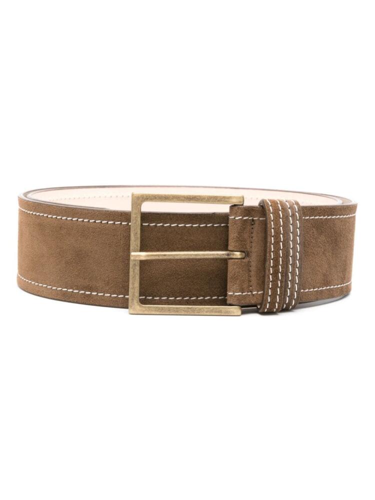 Magda Butrym suede wide belt - Brown Cover