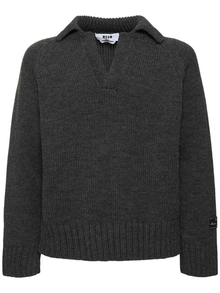 MSGM Ribbed Anthracite Knit Sweater Cover