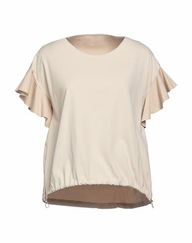 Diana Gallesi Woman T-shirt Beige Cotton, Polyamide, Elastane Cover