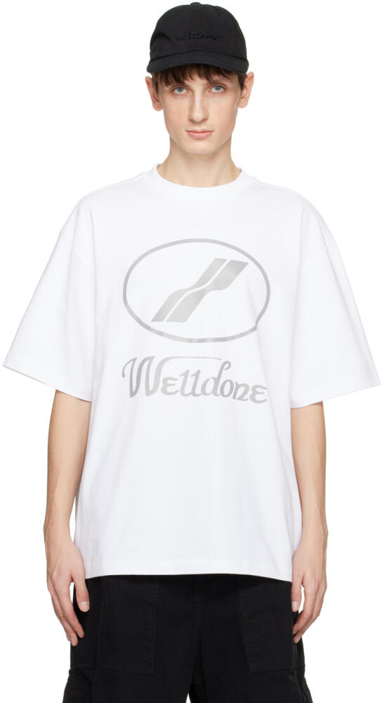 We11done White Printed T-Shirt Cover