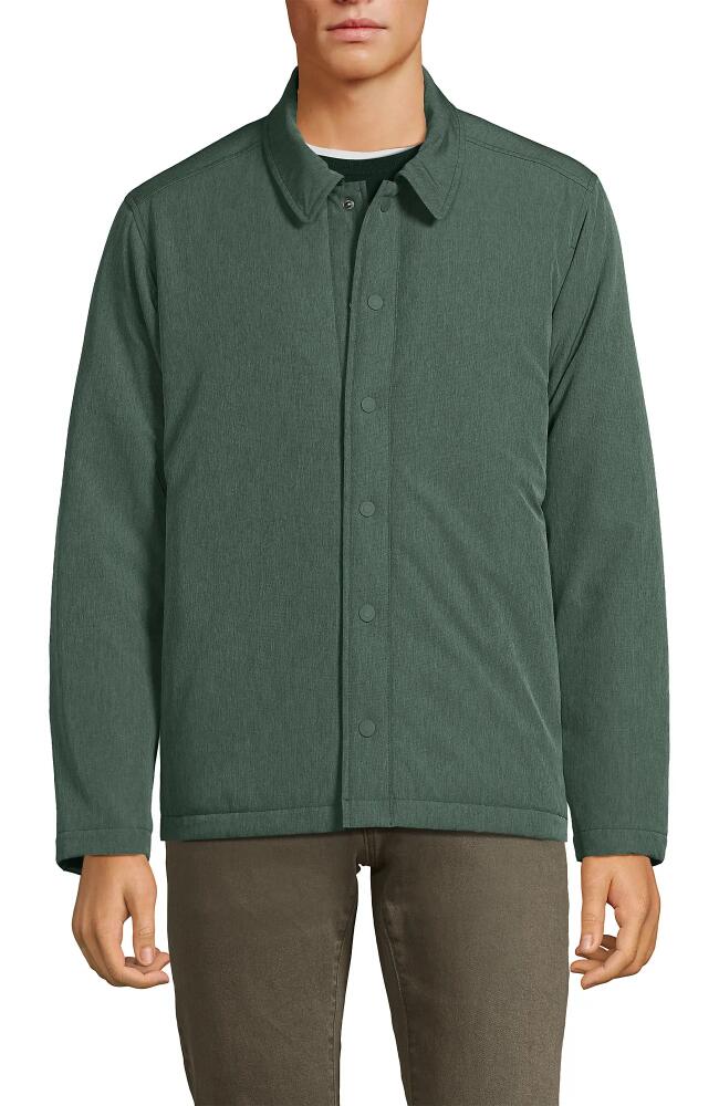 Lands' End Insulated Commuter Shirt Jacket in Evening Forest Cover