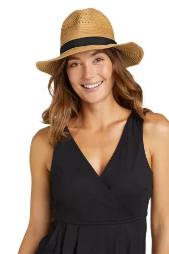 Eddie Bauer Women's Panama Packable Straw Hat Cover