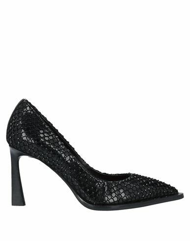 Ermanno Di Ermanno Scervino Woman Pumps Black Textile fibers, Soft Leather Cover