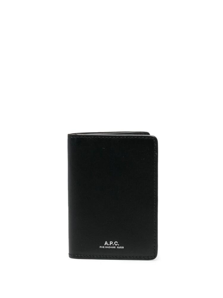 A.P.C. Stefan leather card colder - Black Cover