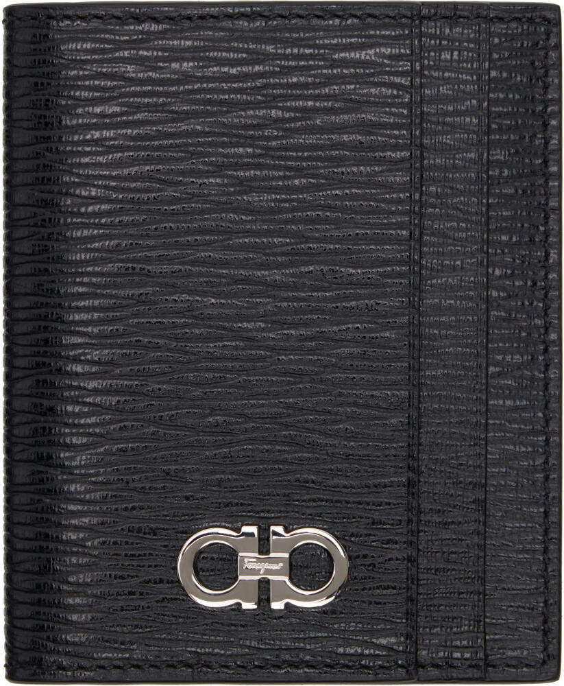 Ferragamo Black Gancini Card Holder Cover