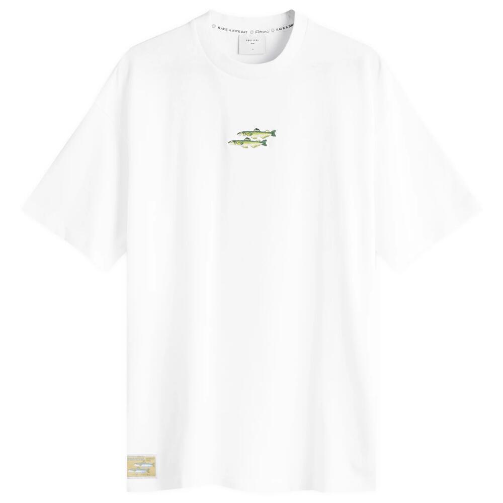 Percival Men's Fish T-Shirt in White Cover