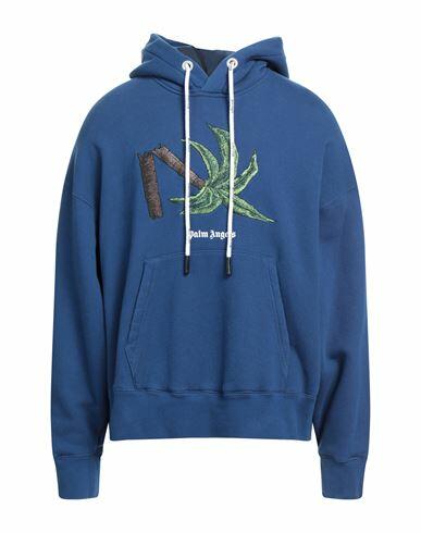 Palm Angels Man Sweatshirt Midnight blue Cotton, Elastane, Viscose, Polyester Cover