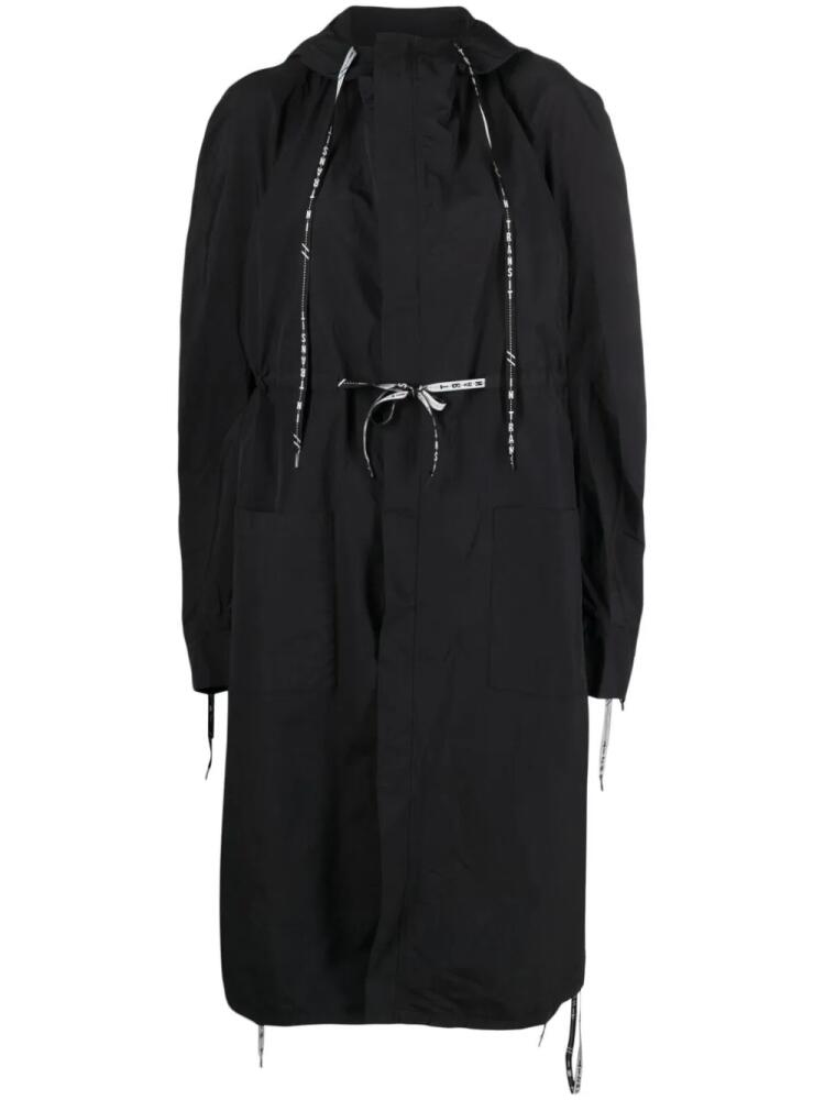 Henrik Vibskov Delivery hooded maxi coat - Black Cover