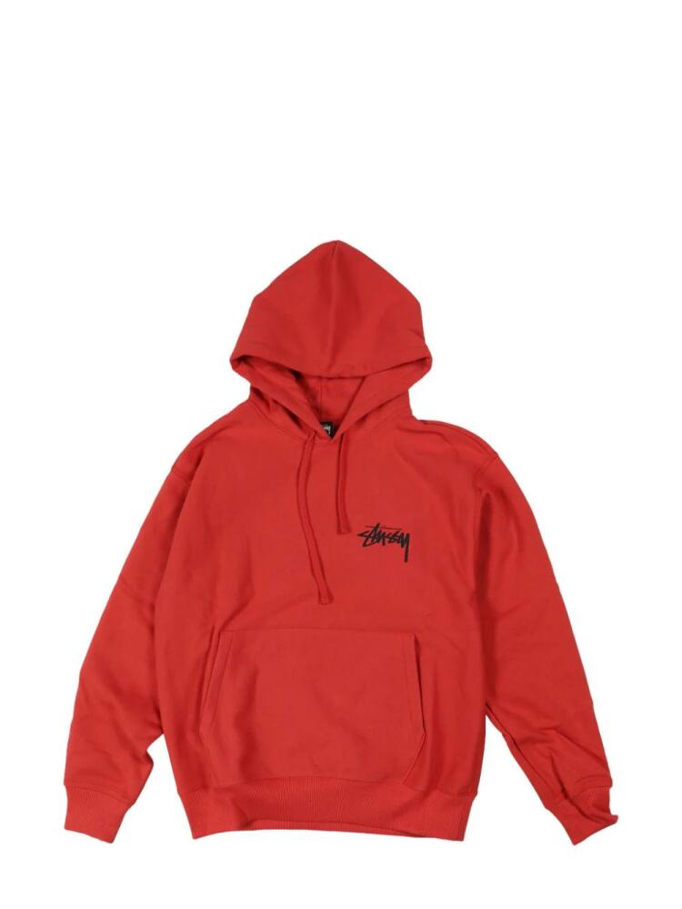 Stüssy logo-print hoodie - Red Cover