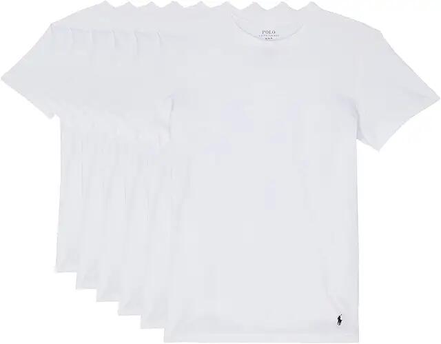 Polo Ralph Lauren 6-Pack Classic Fit Cotton Wicking Crews (6 White/Cruise Navy) Men's T Shirt Cover