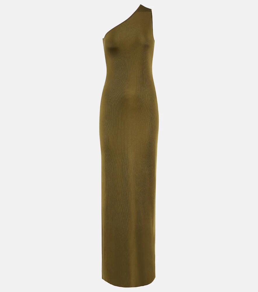 Saint Laurent One-shoulder silk maxi dress Cover