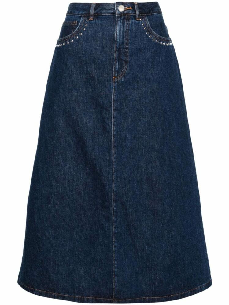 A.P.C. A-line denim midi skirt - Blue Cover