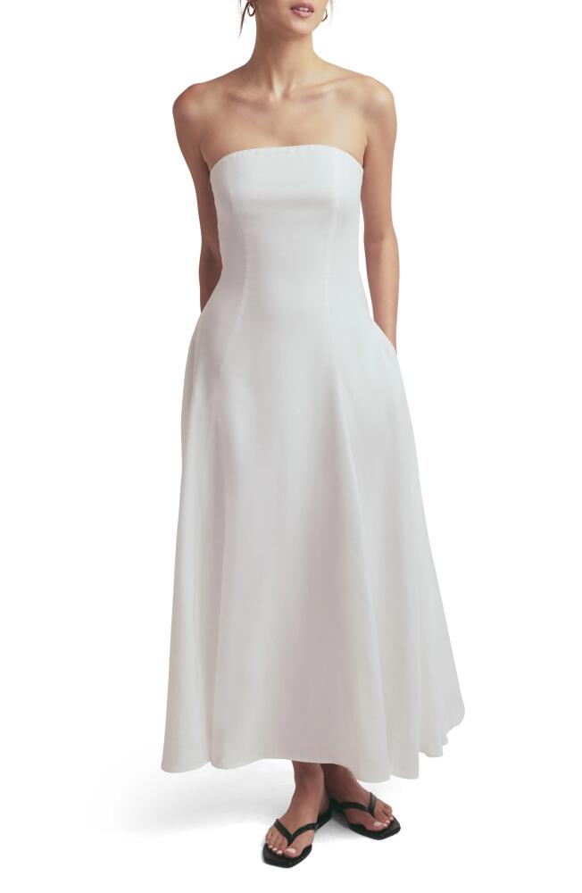 Favorite Daughter The Favorite Strapless Maxi Dress in White Cover