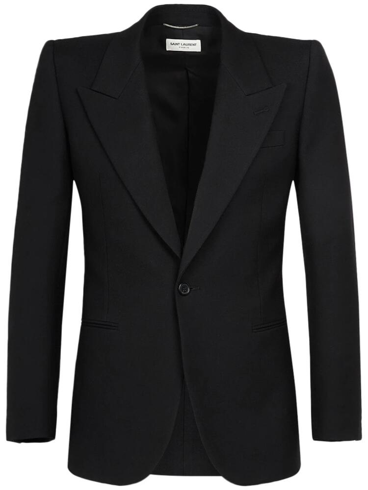 SAINT LAURENT Wool Gabardine Blazer Cover