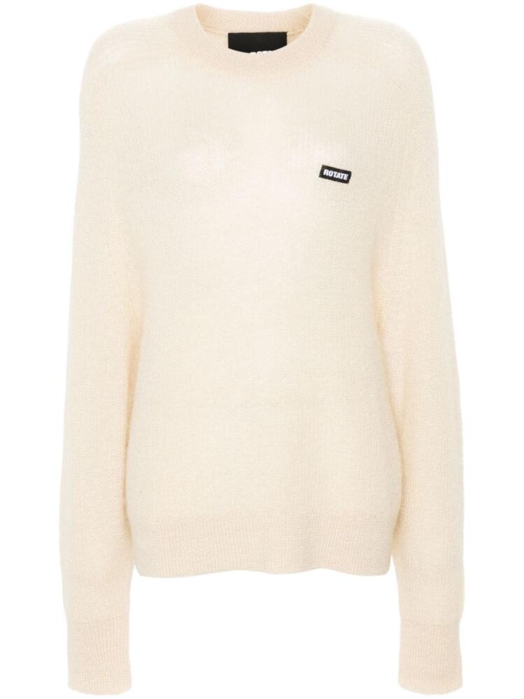 ROTATE BIRGER CHRISTENSEN light-knit logo sweater - Neutrals Cover