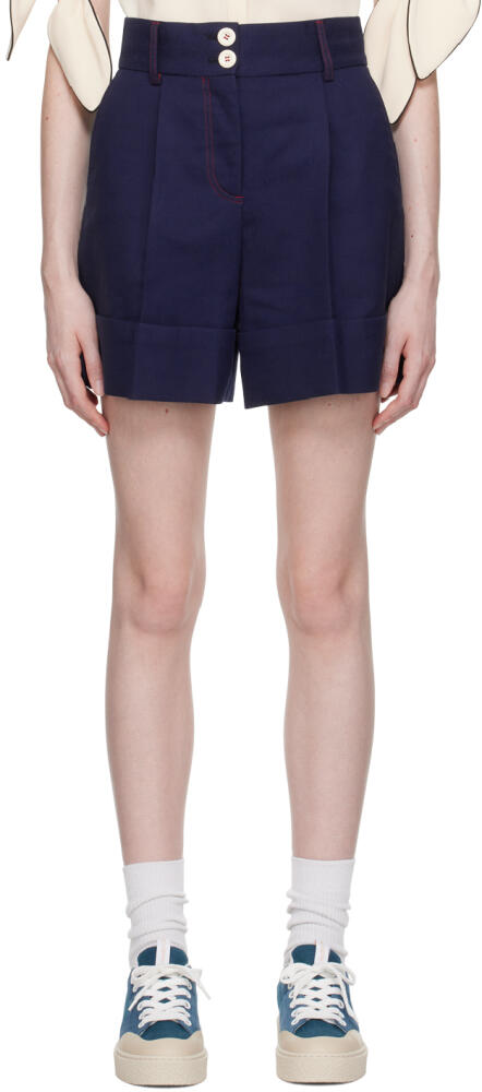 See by Chloé Navy Cuffed Shorts Cover