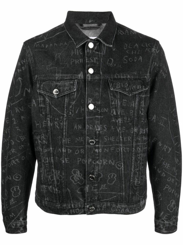 Etudes scribble-print denim jacket - Black Cover