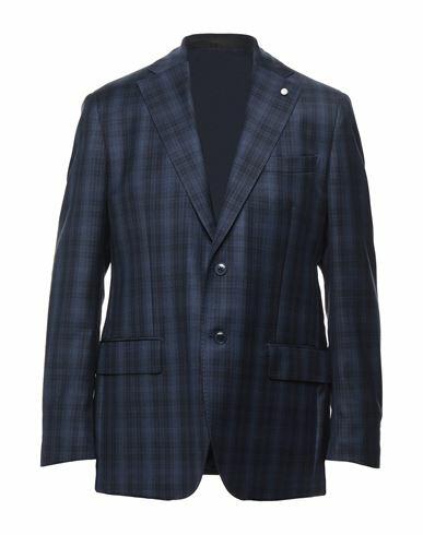 Luigi Bianchi Mantova Man Blazer Blue Wool Cover