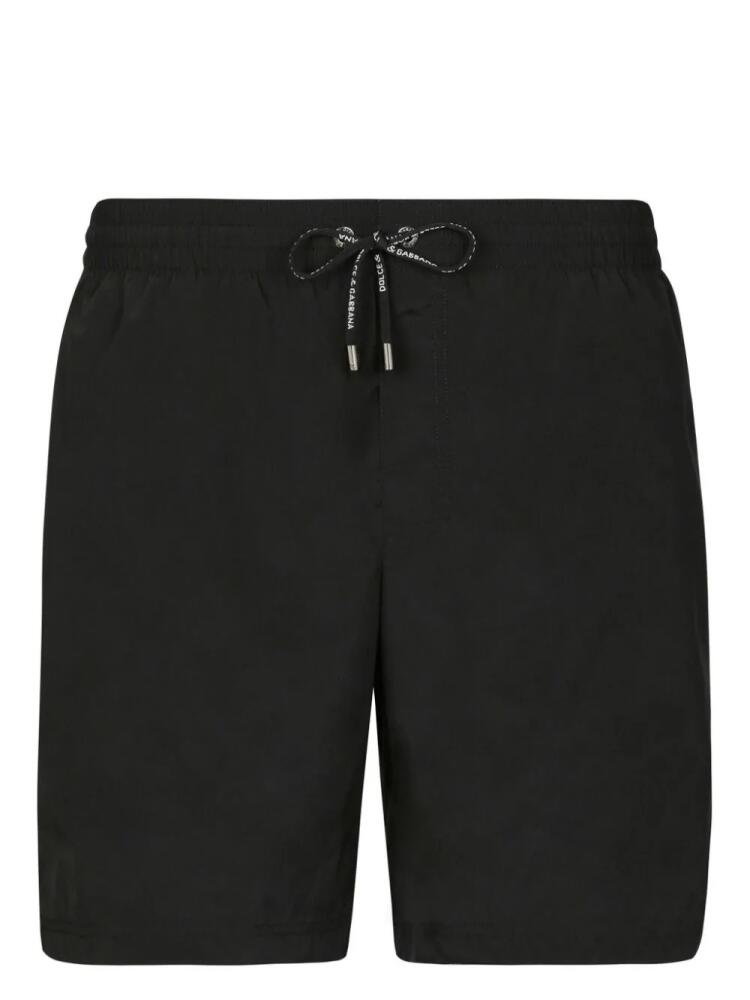 Dolce & Gabbana DG-print drawstring swim shorts - Black Cover