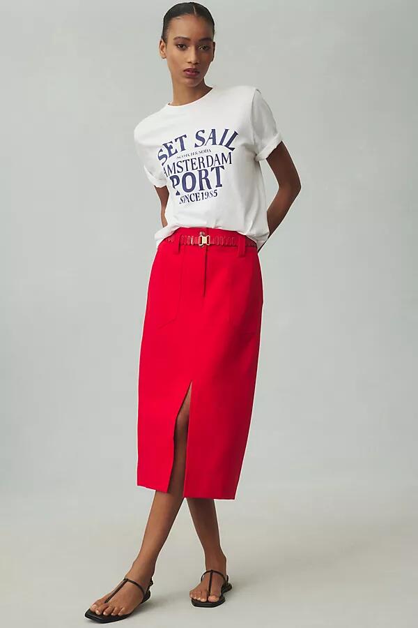 Maeve The Naomi High-Rise Pencil Midi Skirt Cover