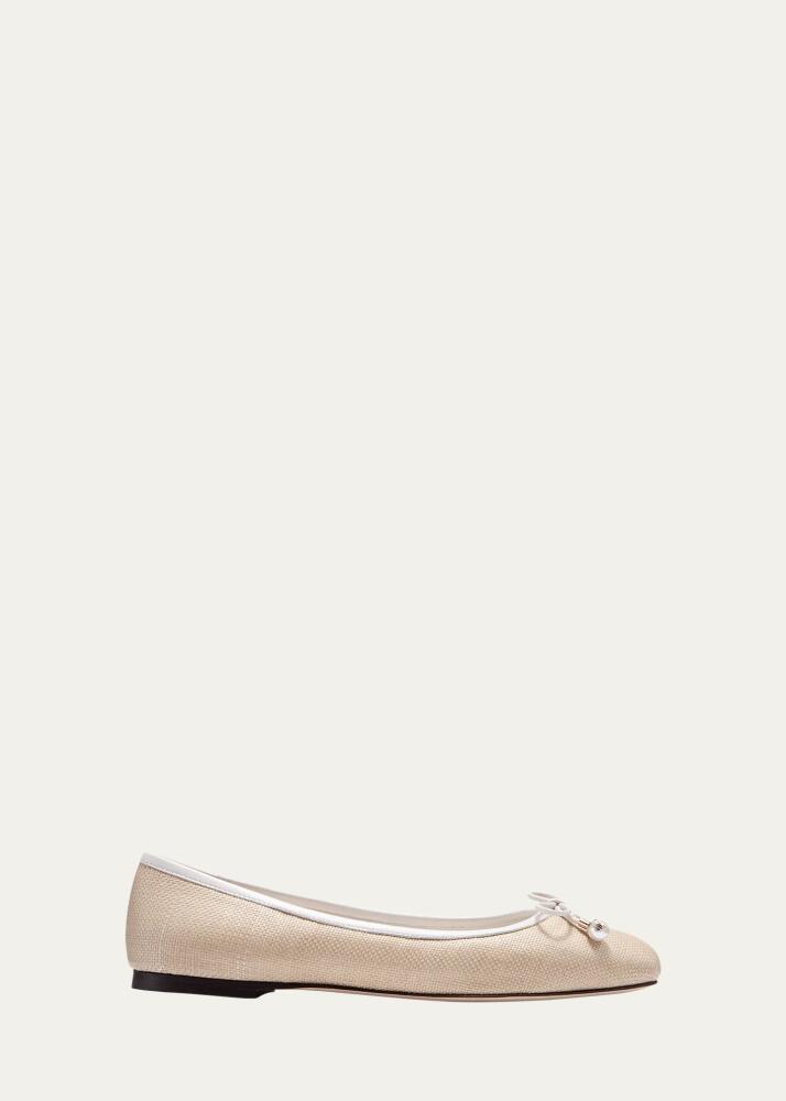 Jimmy Choo Elme Cotton Bow Ballerina Flats Cover