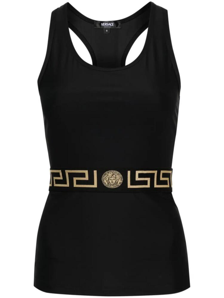 Versace Greca-waistband tank top - Black Cover