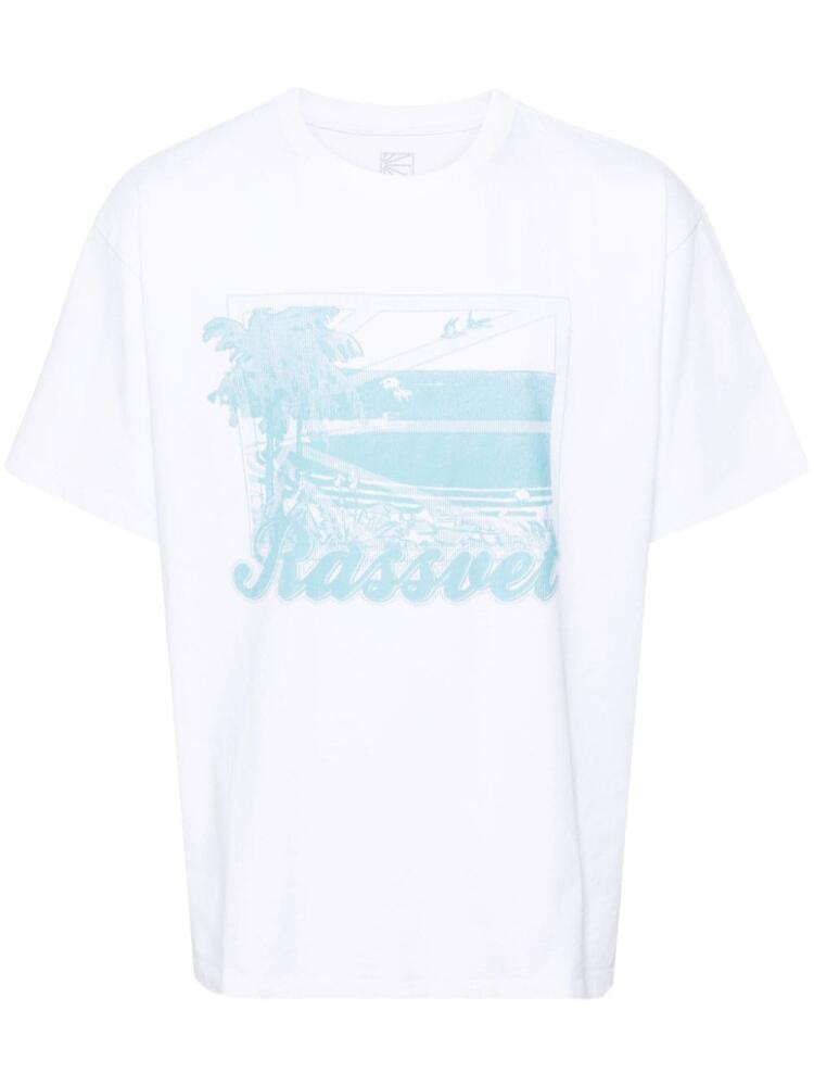 RASSVET graphic-print cotton T-shirt - White Cover