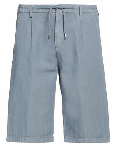 Berna Man Shorts & Bermuda Shorts Slate blue Cotton, Linen Cover