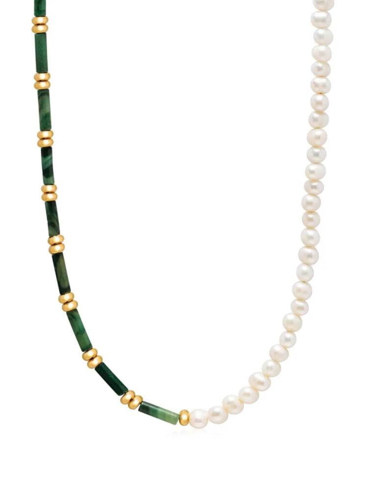 Nialaya Jewelry beaded pearl necklace - Green Cover