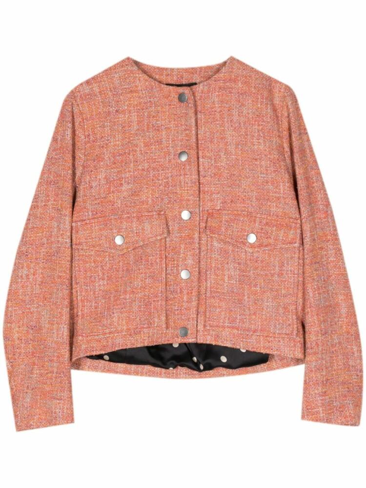 Paul Smith round-collar tweed jacket - Orange Cover