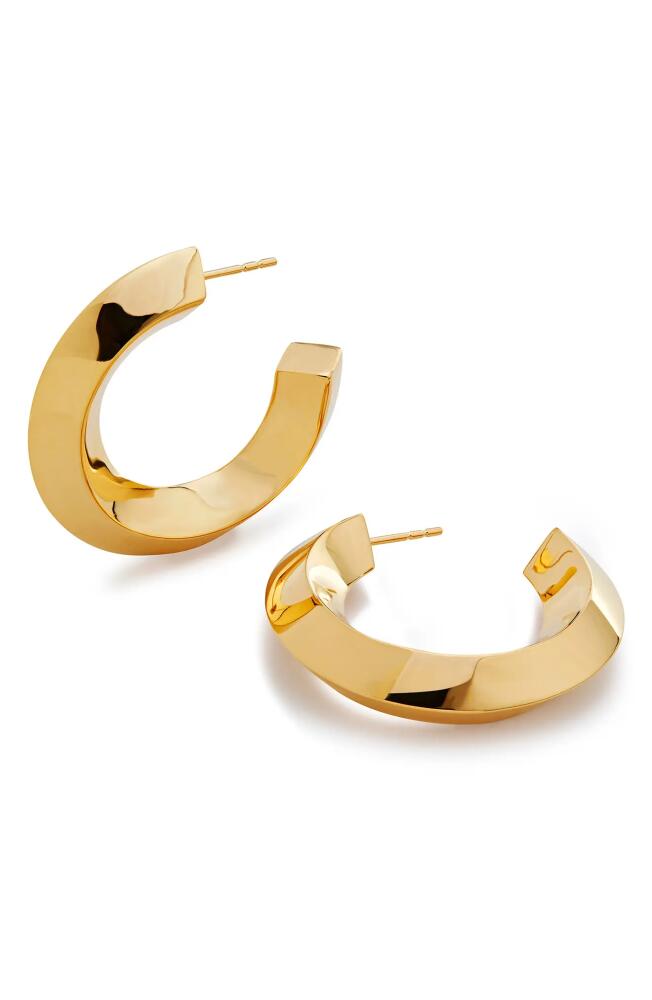 Monica Vinader Power Large Hoop Earrings in 18Ct Gold Vermeil Cover