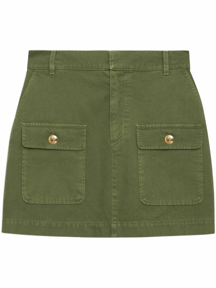 ANINE BING Aliza cotton miniskirt - Green Cover