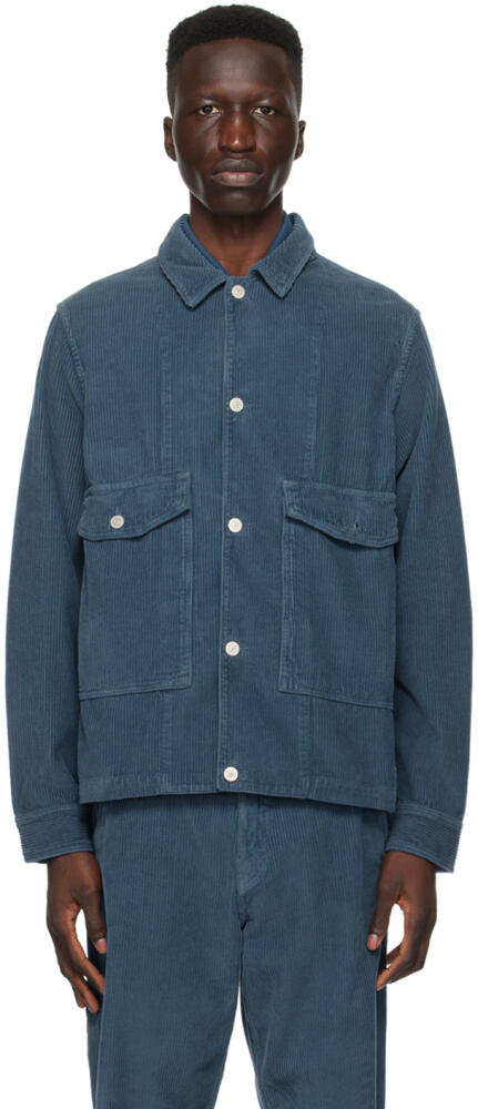 PS by Paul Smith Blue Flap Pocket Jacket Cover