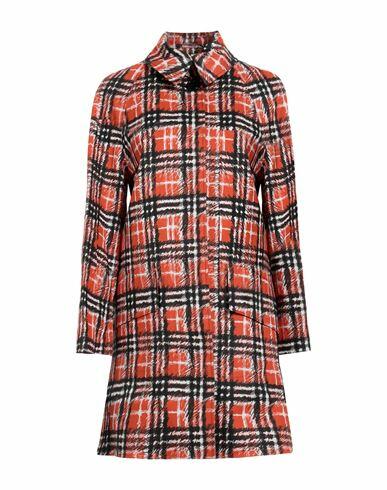 Burberry Woman Overcoat & Trench Coat Tomato red Cotton Cover