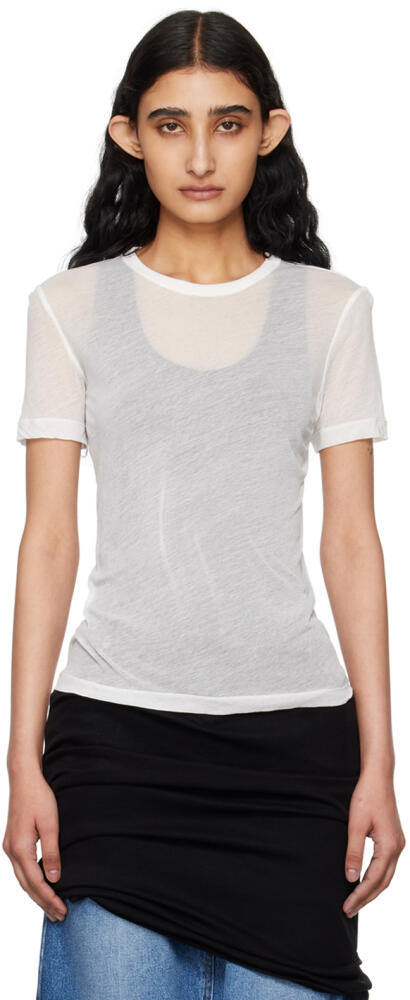 Helmut Lang White Sheer T-Shirt Cover