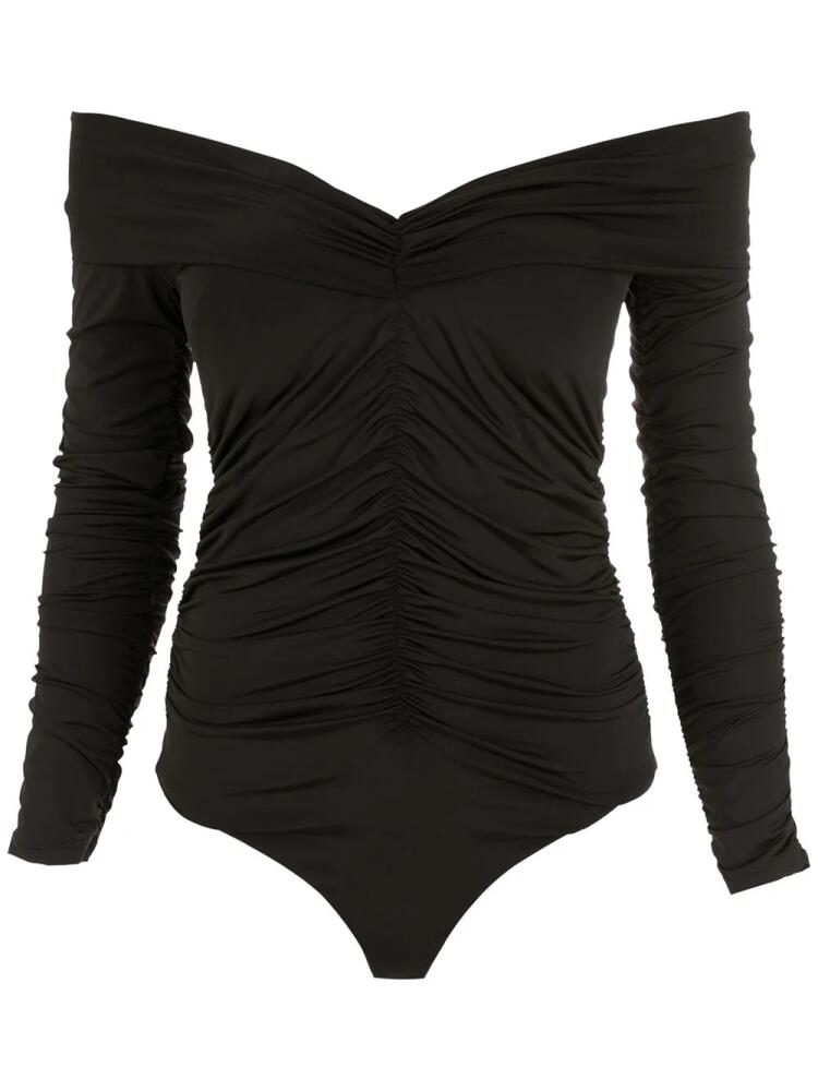 Amir Slama ruched long-sleeves bodysuit - Black Cover