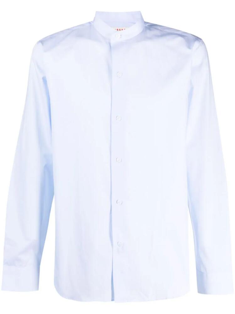 FURSAC collarless long-sleeve cotton shirt - Blue Cover