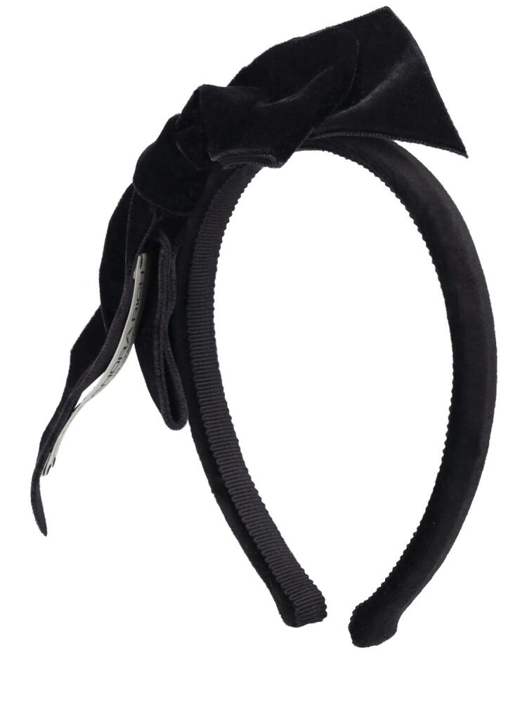 ALESSANDRA RICH Velvet Headband W/ Bow Cover