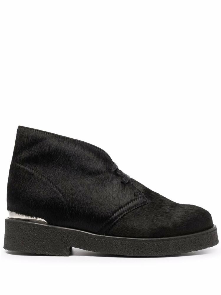 Clarks Originals fur-effect lace-up desert boots - Black Cover