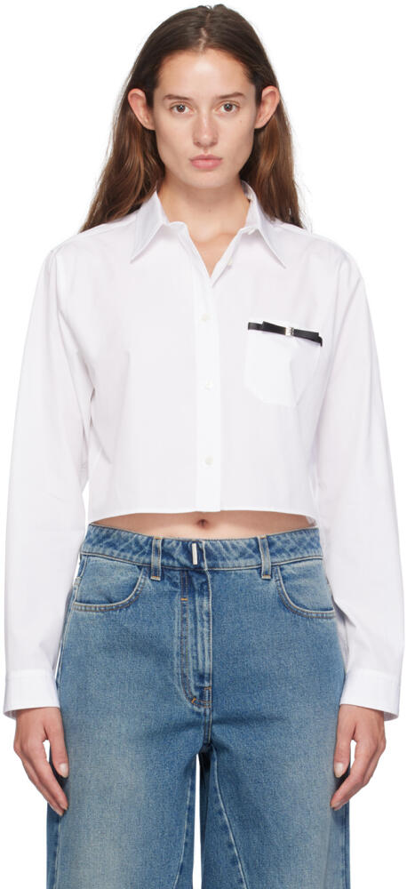 Givenchy White Bow Cropped Shirt Cover