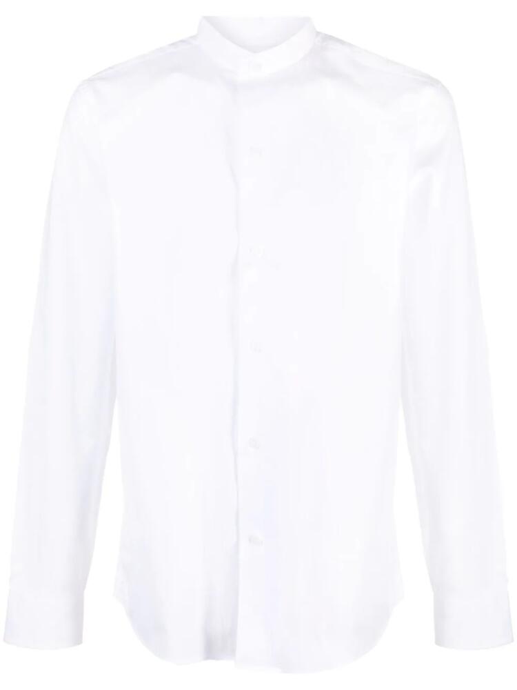 FURSAC collarless long-sleeve cotton shirt - White Cover