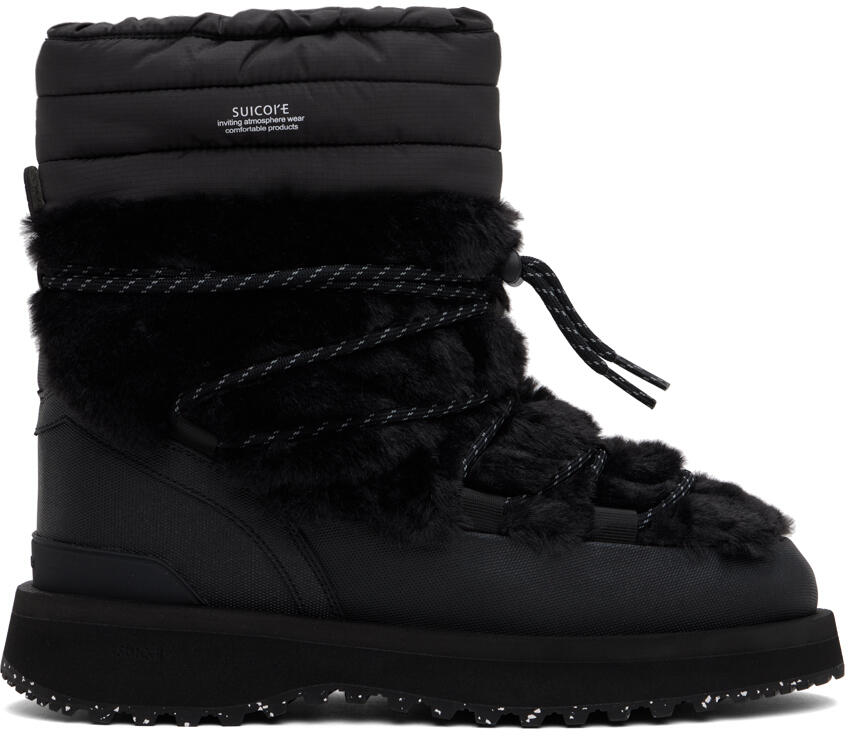 SUICOKE Black BOWER-TRab-HI-FUR Boots Cover