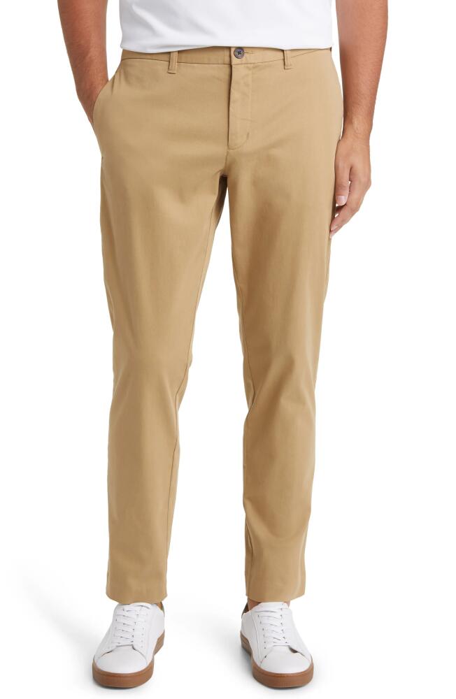 Nordstrom Heron Taper Leg Twill Chino Pants in Tan Kelp Cover