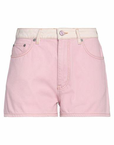 Ganni Woman Denim shorts Pink Organic cotton Cover