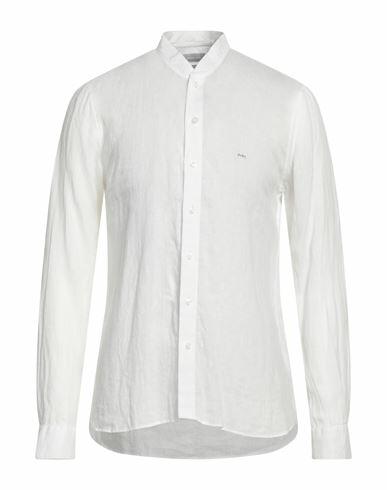 Michael Kors Mens Man Shirt White Size 17 ¾ Linen Cover